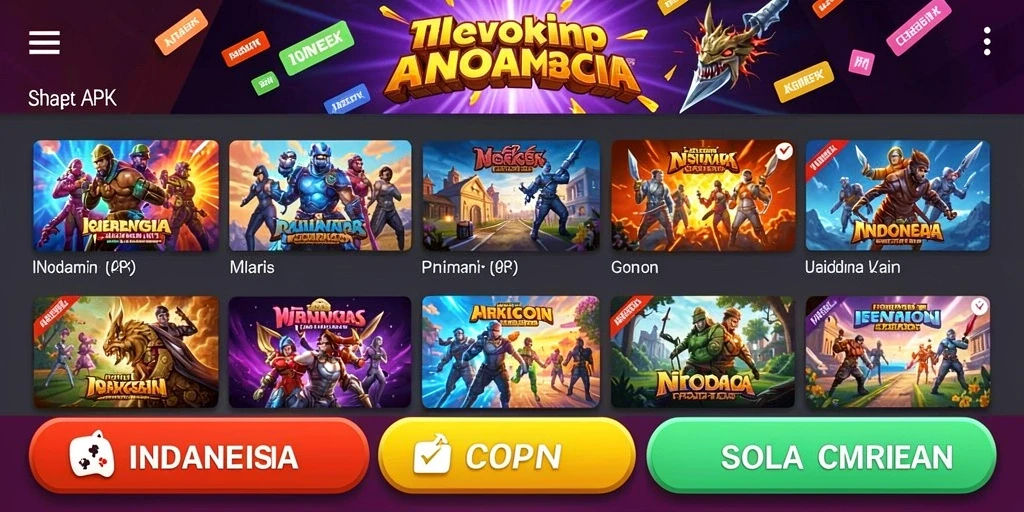 Tampilan awal game yang menarik dan user-friendly.