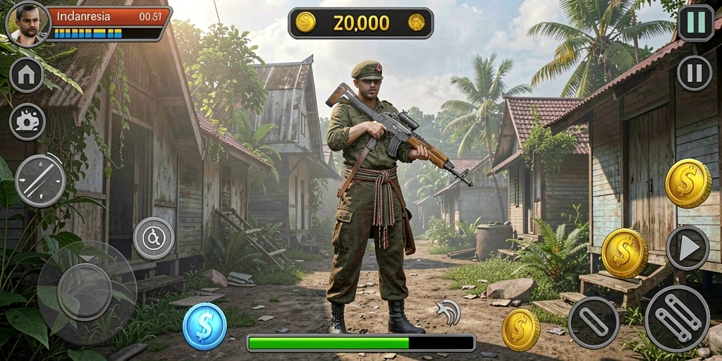 Screenshot menunjukkan dunia petualangan yang menakjubkan.
