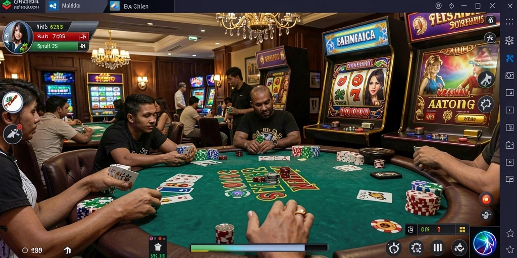 Tangkapan layar menampilkan aksi seru dalam permainan.