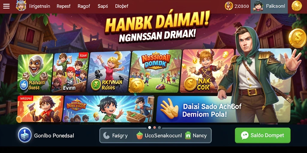 Tampilan antarmuka utama yang menarik dan colorful.